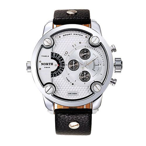 Rhodium Wrist Watch by North - Trendences