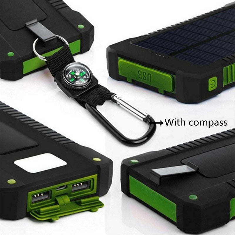 Solar Waterproof 20000 mAh Portable Power Bank with LED - Trendences