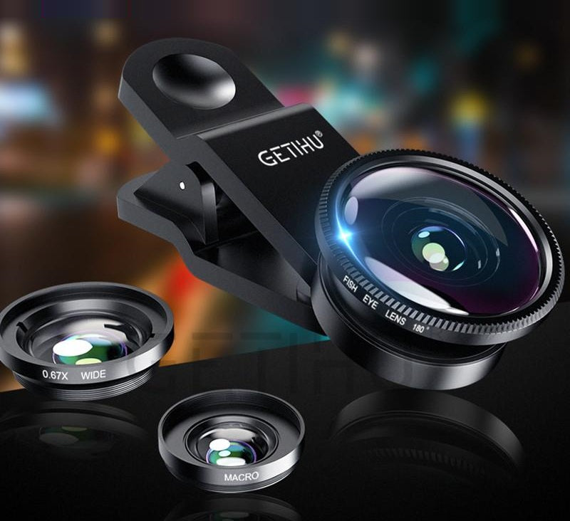 Universal 3 in 1 Wide Angle Macro Fisheye Camera Lens - Trendences