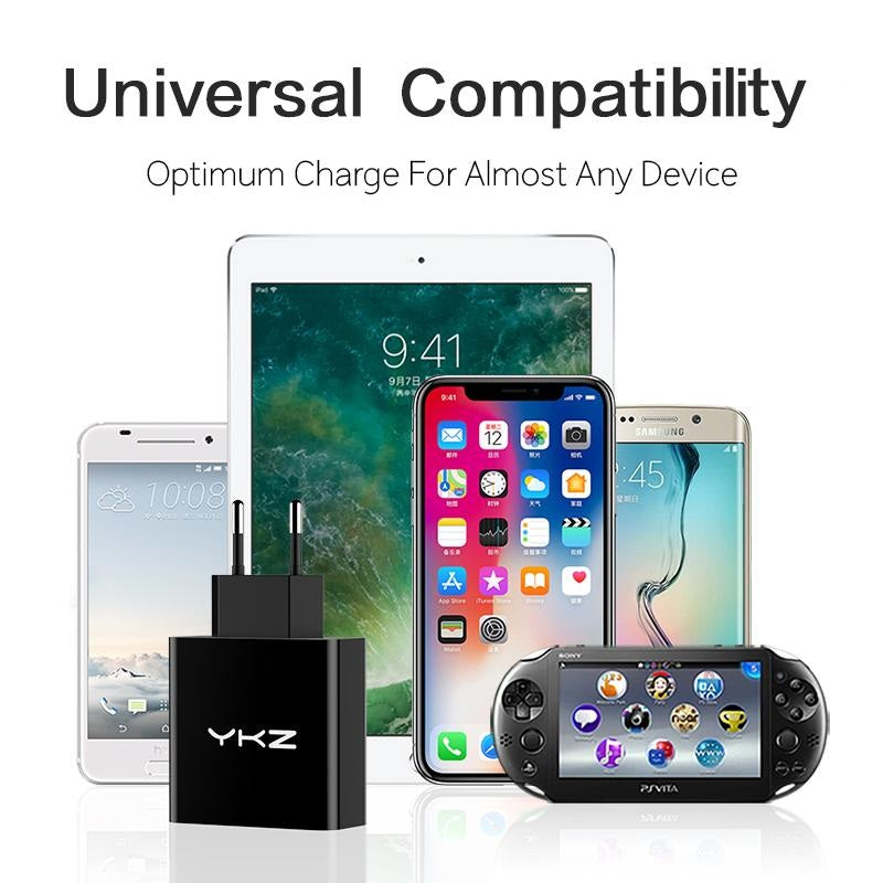 Multi USB Travel Charger 15W 3 Slots - Trendences